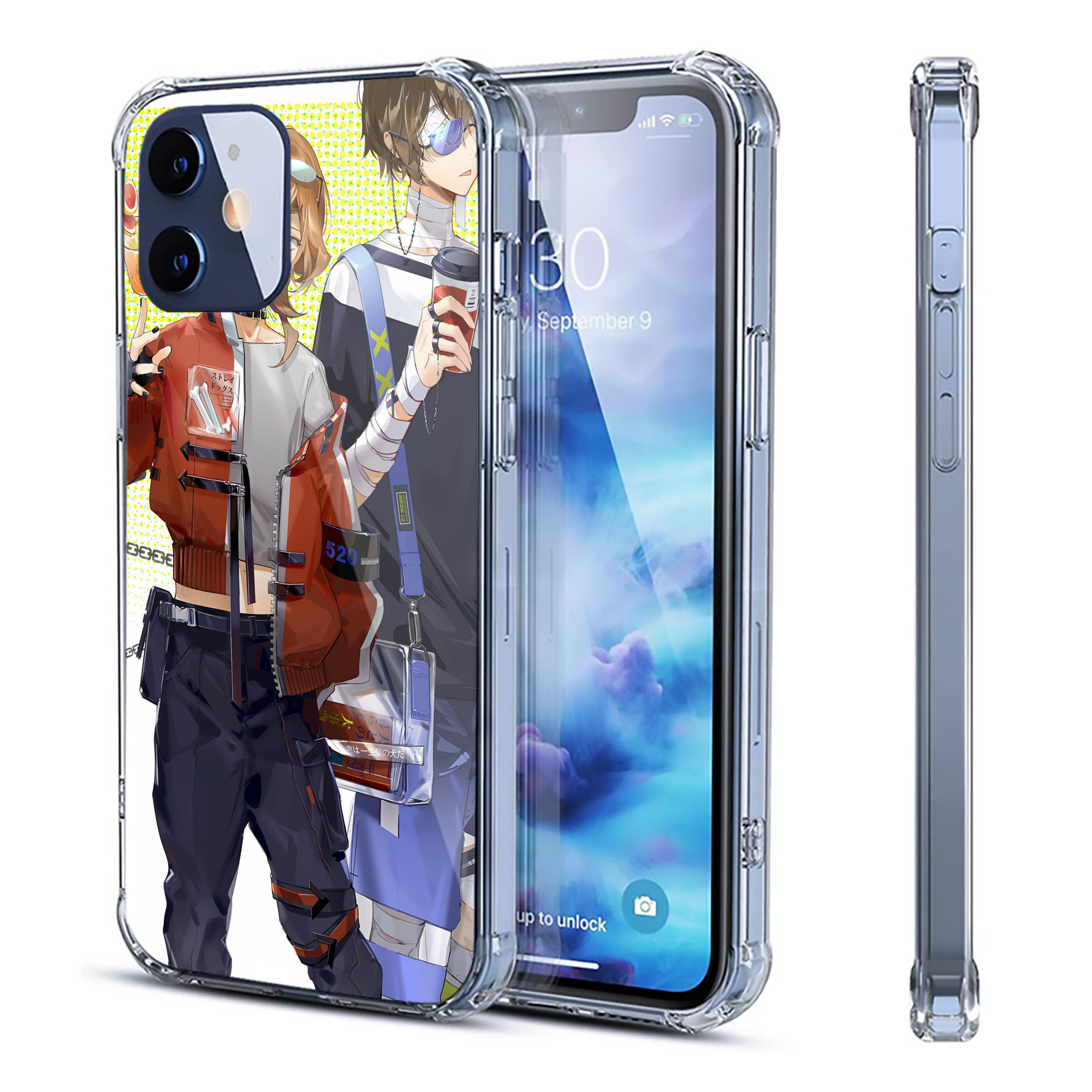 （画像用） 文豪ストレイドッグス Bungo Stray Dogs 【iPhone 12シリーズ対応】透明スマホケース（クリアソフトケース）